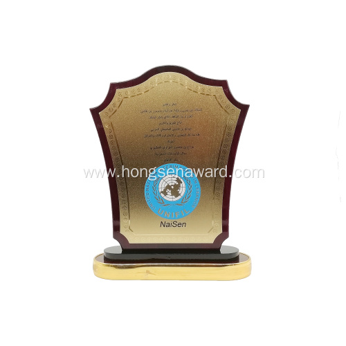 Custom Souvenir Wooden award plaque frame trophy